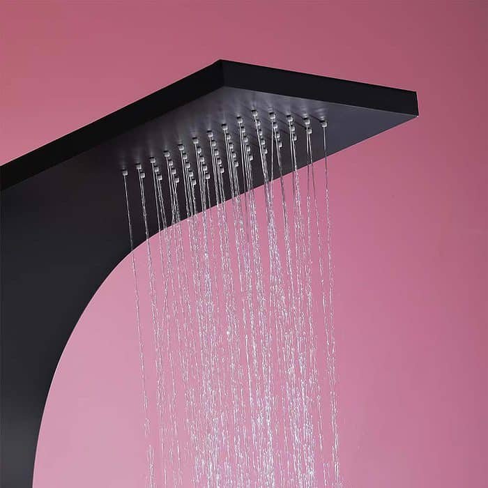 Matter black multifunction shower panel - SL904C 13-showerhead-1