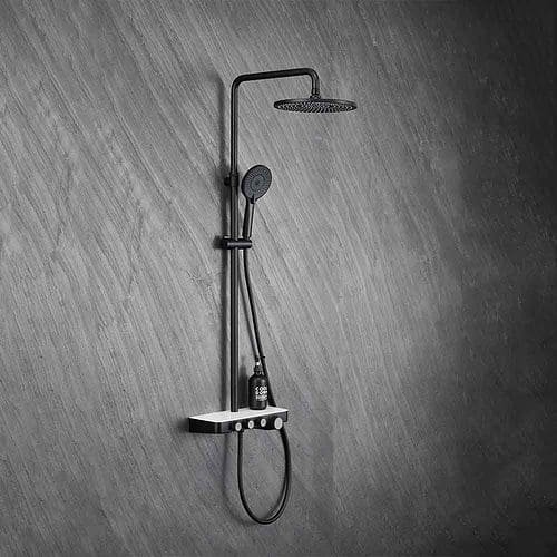 Exposed shower mixer set with waterfall bath filler - SO598 13