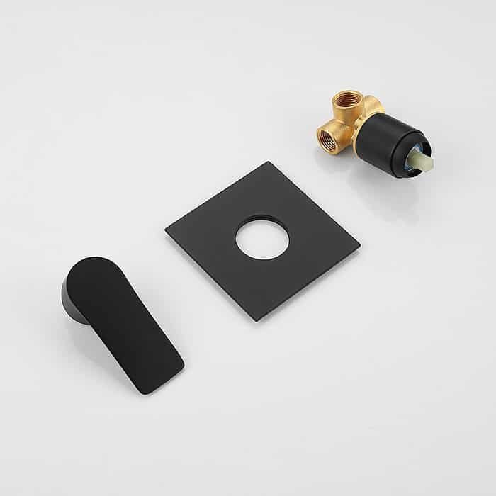 Matte black wall mounted square waterfall tap - B695A 28 31 1 - 7