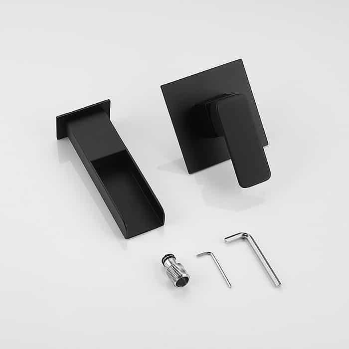 Matte black wall mounted cloakroom waterfall tap - B695C 28 31 1 - 6