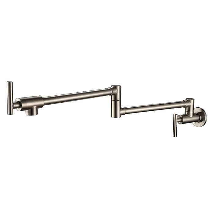 Wall mounted brass material brushed nickel pot filler faucet - K124 07 02 1