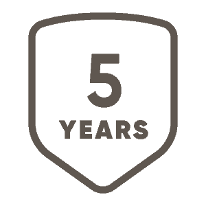 5 years warranty icon