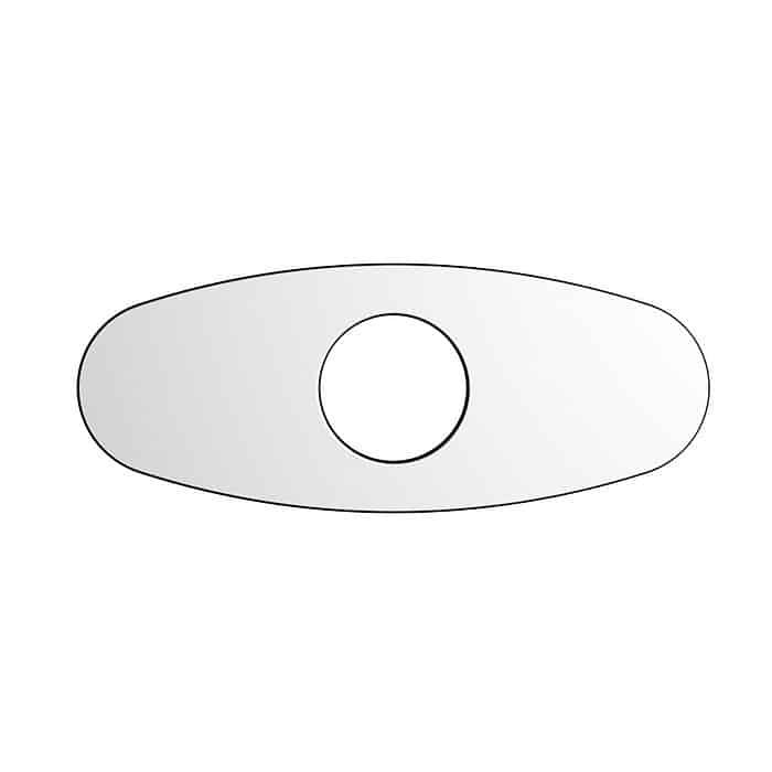 Round type deck plate for basin faucet - chrome finish - AC065 01 01 2