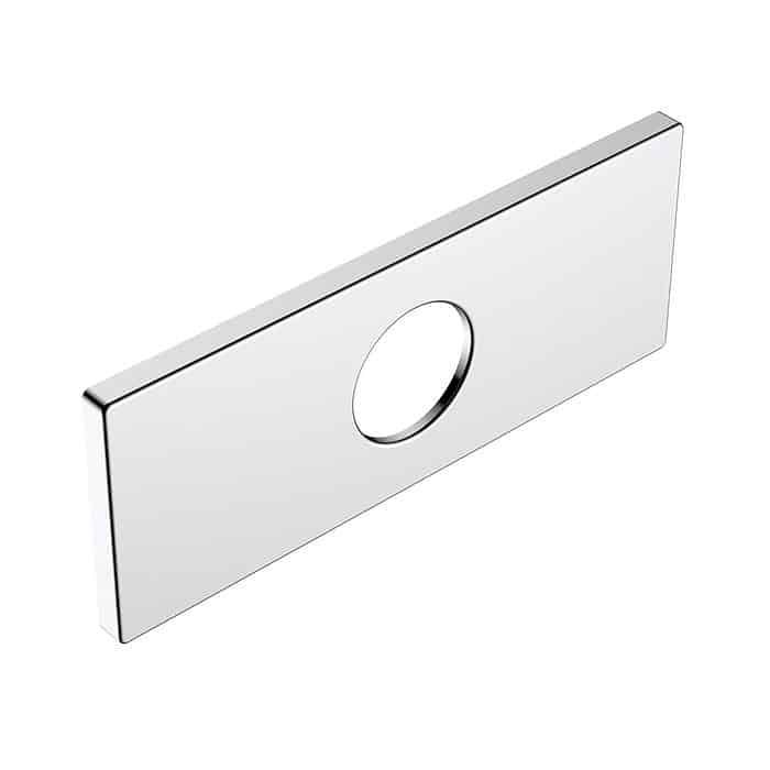 Square type deck plate for basin faucet - chrome finish - stainless steel - AC066 01 01 2 - 1