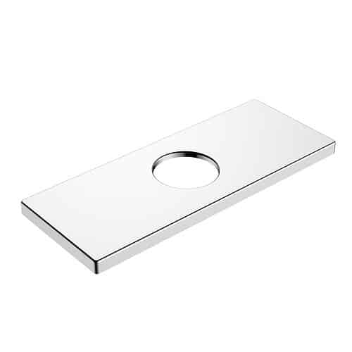 Square type deck plate for basin faucet - chrome finish - stainless steel - AC066 01 01 2 - 2