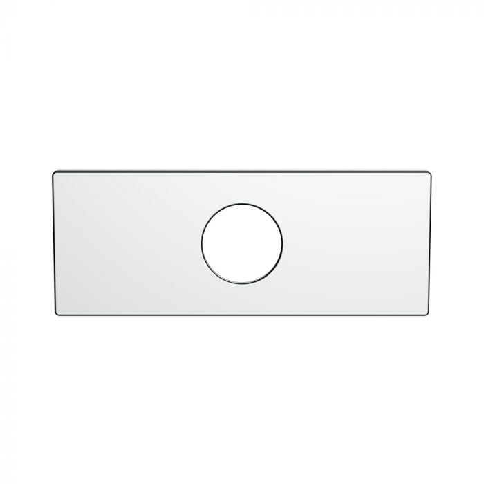 Square type deck plate for basin faucet - chrome finish - stainless steel - AC066 01 01 2