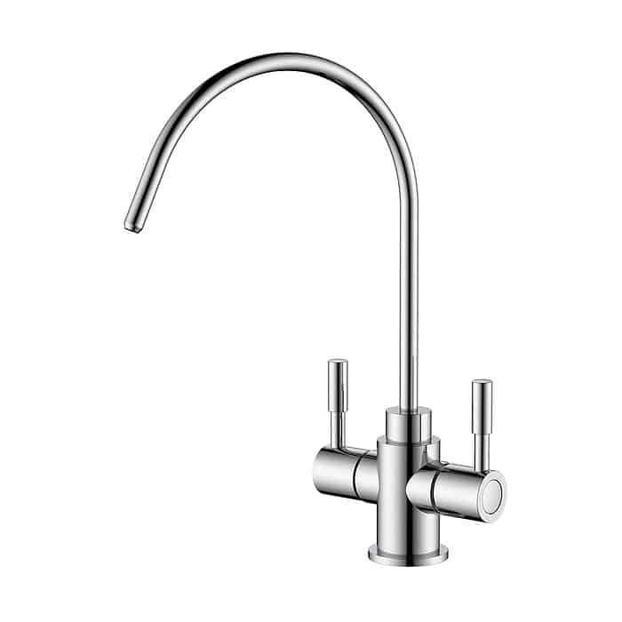 Dual handle hot and cold water filter kitchen tap - chrome - K681 06 01 1