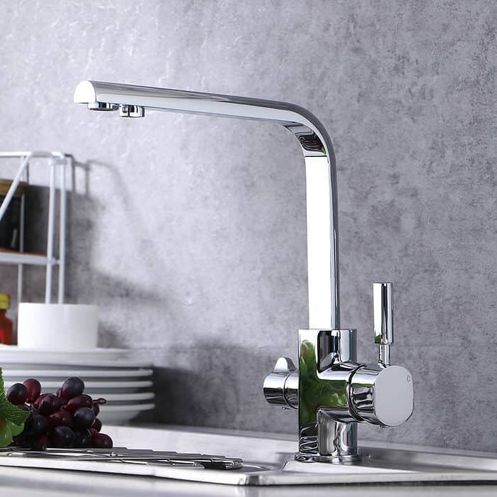 Chrome kitchen faucet with filtered water spout - K704 06 01 1