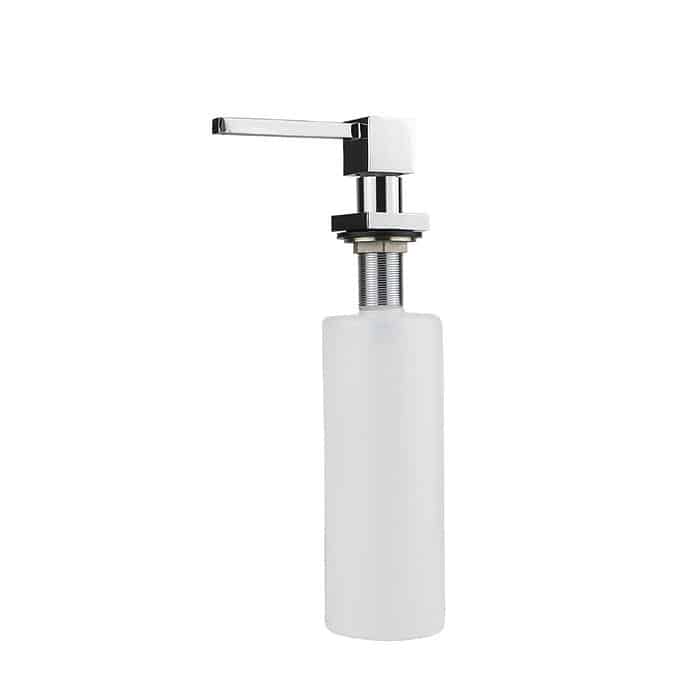 Square type soap pump for kitchen sink - brass material - chrome finish - SD011 01 01 1