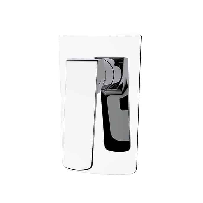 Geometric style 1 way concealed shower valve - Kelsie bathroom collection - chrome finish - white background - SO043 21 01 1