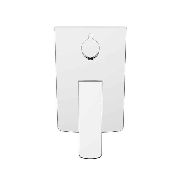 Geometric style 2 way concealed shower valve - Kelsie bathroom collection - chrome finish - white background - SO043 22 01 1 - 4