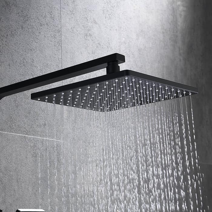 Surface mounted shower with exposed pipework - matte black - SO044A 13 31 1 - 2