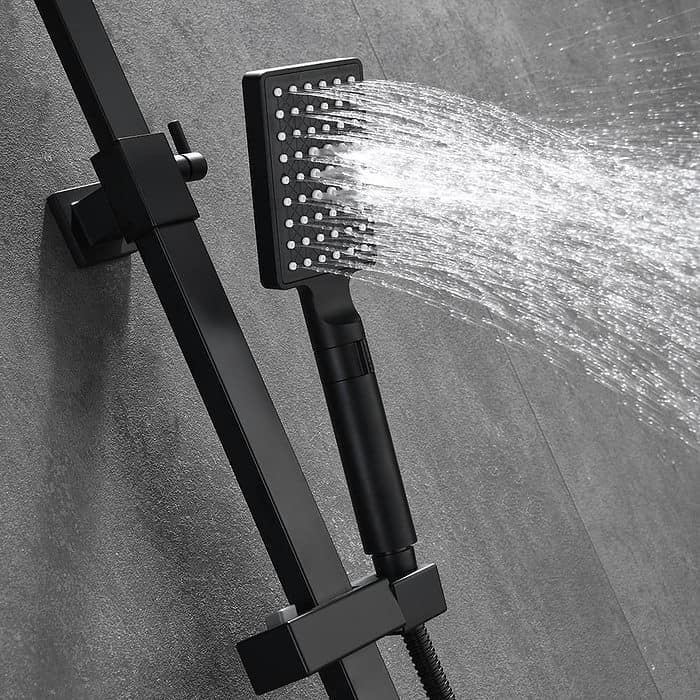 Surface mounted shower with exposed pipework - matte black - SO044A 13 31 1 - 6