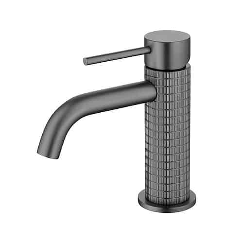 Single lever knurled basin tap - B064 01 37 1 - gunmetal