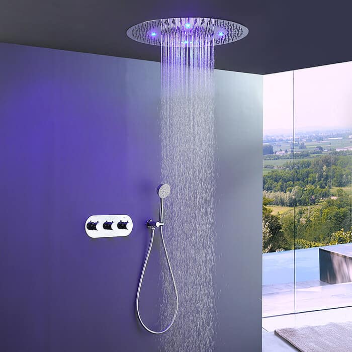 Concealed LED thermostatic shower system - SC749 24 01 1 - 2