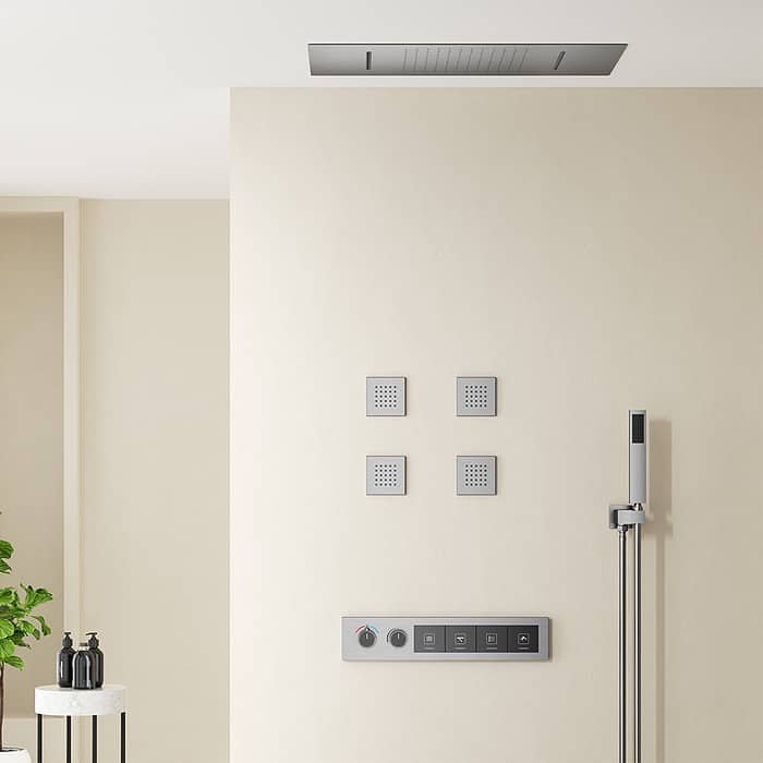 Thermostatic 4 way concealed shower mixer - SC760 24 45 1 - gunmetal finish