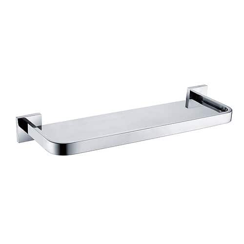 Stainless steel wall mounted glass shelf - A023 11 01 2 - chrome