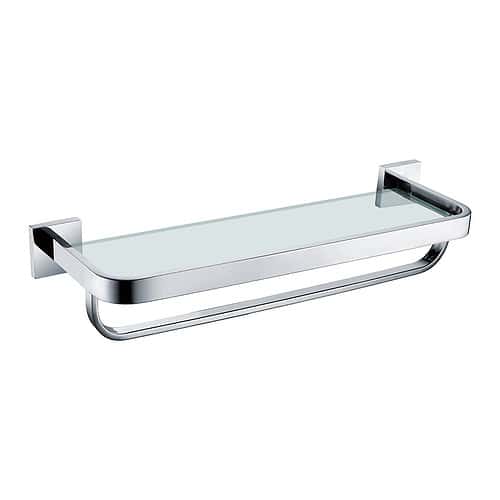 Stainless steel wall mounted dual glass shelf - A023 12 01 2 - chrome