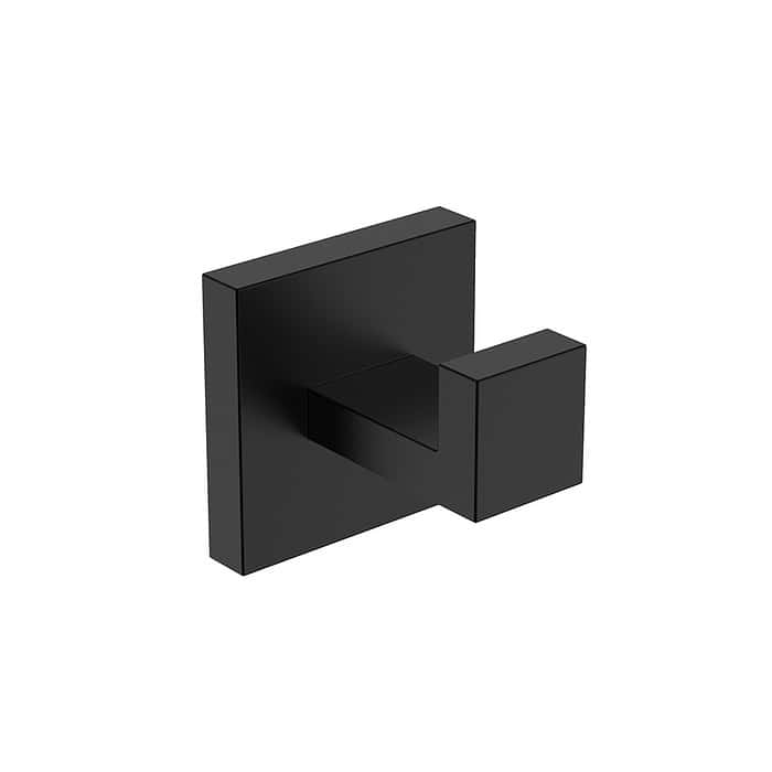 Stainless steel square style robe hook - A119 10 31 2 - matte black