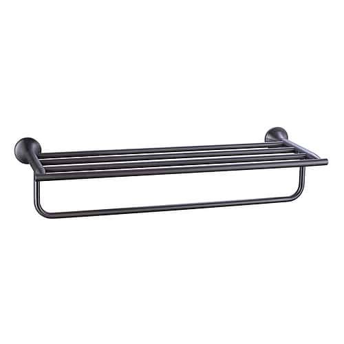 Stainless steel bathroom classic towel shelf - A144 03 45 2 - gunmetal