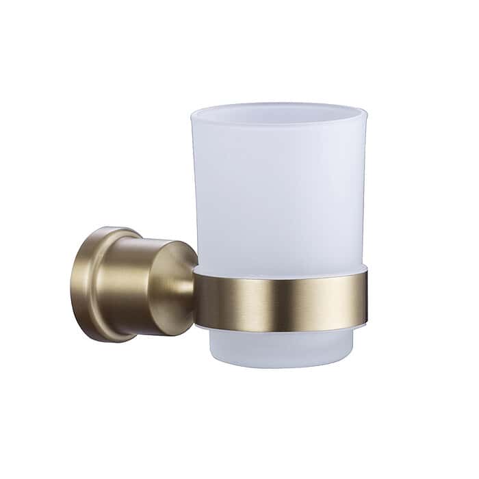 Stainless steel brushed gold tumbler holder - A148 07 43 2