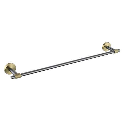 Stainless steel gold and gunmetal knurled towel bar - A149 01 62 2