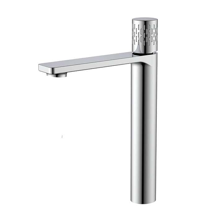 Tall basin mixer tap with round handle - B056 02 01 1 - chrome