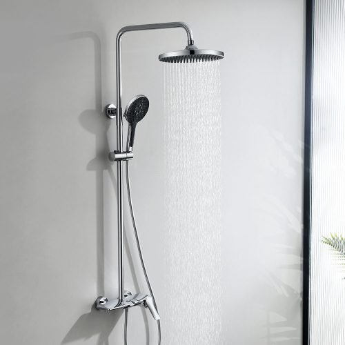 Shower column set with piano push button control - SO094A 13 01 1 - Chrome