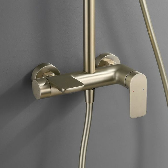 Luxurious Brushed Gold Shower Pillar with Dual Control Handles - SO709 13