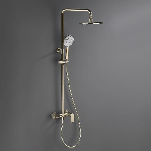 Luxurious Brushed Gold Shower Pillar with Dual Control Handles - SO709 13 30 1