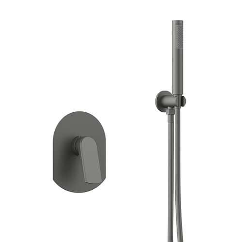 In-wall shower mixer valve with handheld shower - SO029 21 45 1 - Gunmetal finish