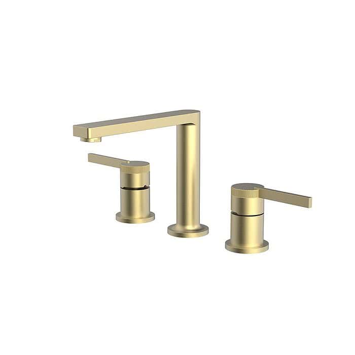 Brass widespread bathroom faucet