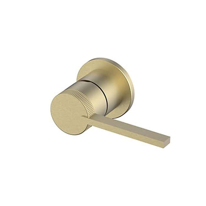 Brushed gold wall mounted bath taps with 2 handles