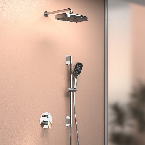 Concealed dual function shower system