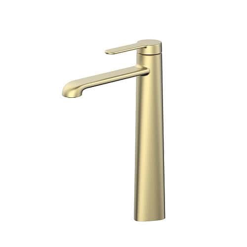 Brass 1 hole bathroom faucet with knurled handle - B022 01