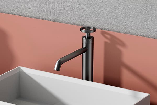 Black and chrome modern pull out kitchen faucet - K659 01