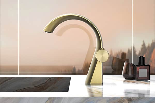 Black and rose gold touchless motion sensor kitchen faucet - K676T 01