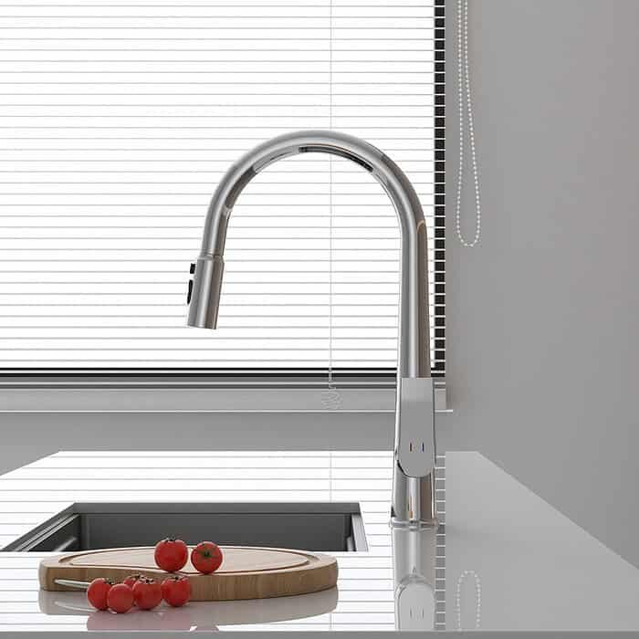 Pull down 2-pattern kitchen faucet with sprayer - K023 01 - Image 4